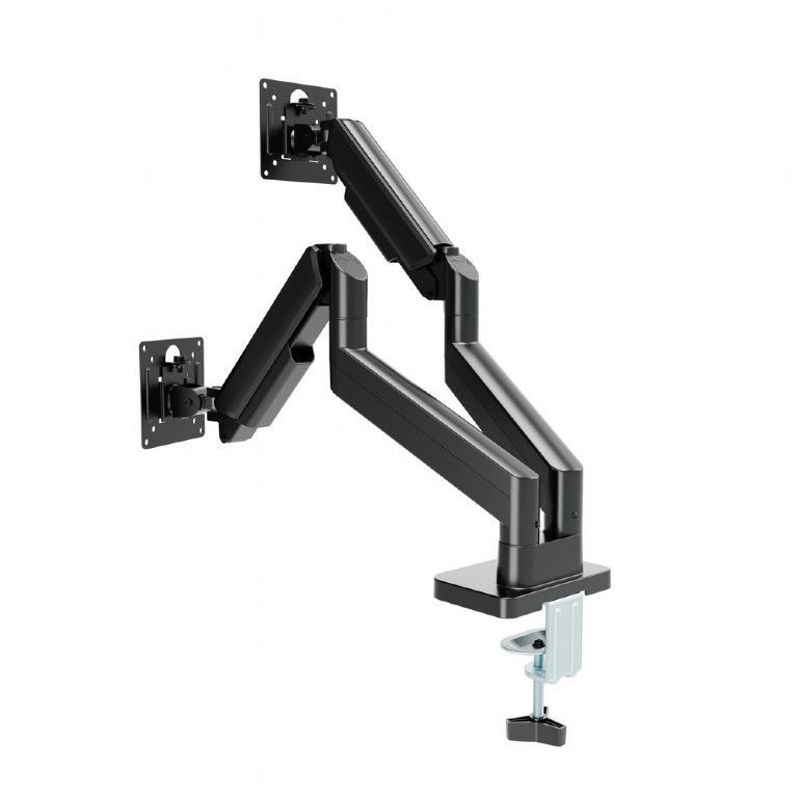 Slika - Gembird MA-DA2-06 nastavljivo namizno držalo za dva monitorja 17"-32" 10 kg črn