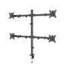 Slika - Gembird MA-D4-01 nastavljivo namizno držalo za 4 monitorje (vrtenje, nagib, vrtenje) 13"-32”