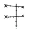 Slika - Gembird MA-D4-01 nastavljivo namizno držalo za 4 monitorje (vrtenje, nagib, vrtenje) 13"-32”