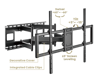 Slika - Gembird WM-120ST-01 stenski nosilec za TV s polnim gibanjem 60"-120"