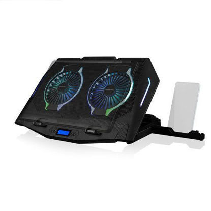 Modecom CF21 RGB tihi hladilnik za prenosnik s stojalom za telefon PL-MC-CF-21-RGB