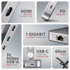 Slika - AXAGON HMC-STND USB-C 5Gbps aluminijasto stojalo za prenosnik in HUB 7v1