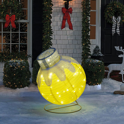 Zlata LED krogla elegantna božična svetlobna dekoracija za dom ali vrt  60 LED, 60 × 83 cm