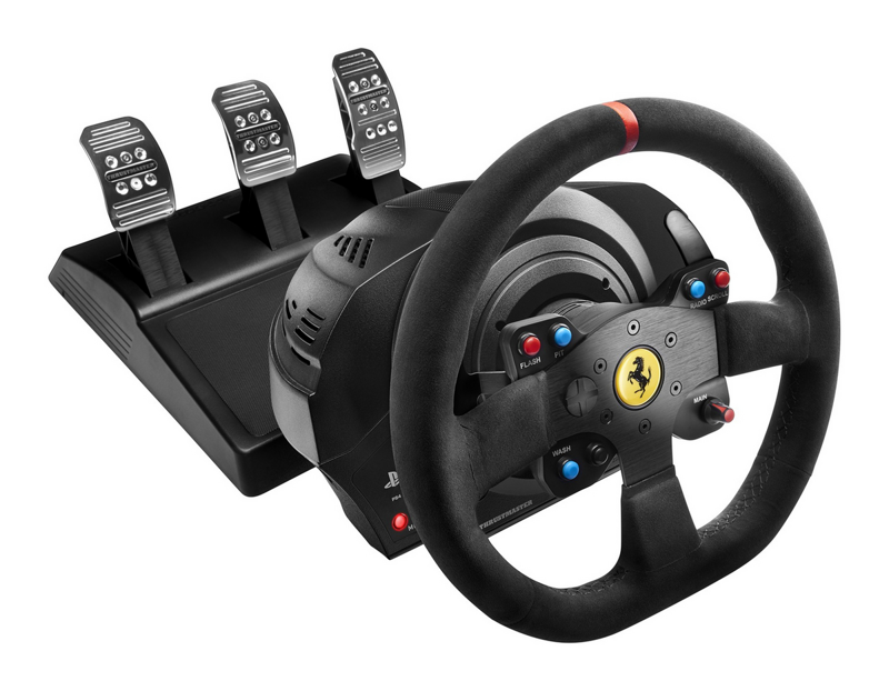 Slika - Thrustmaster T300 Ferrari Integral Racing Wheel 4160652 premium volan s pedali za resne dirkače