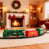 Slika - Božični vlak za pod božično drevo – z lučkami, glasbo in Božičkom na saneh