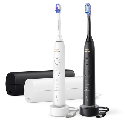 Philips Sonicare serija 7100 DUOPACK polnilna zobna ščetka HX7429/02 črna/bela