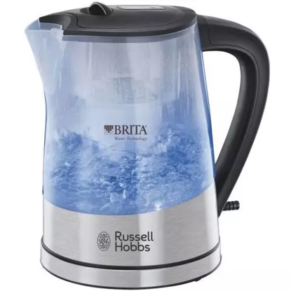 Russell Hobbs Purity električni čajnik 1 L, 2200 W, steklo + črna barva 22850-70