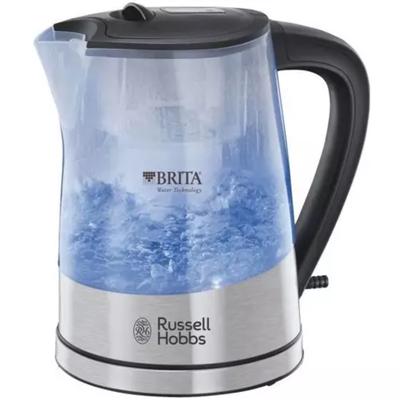 Slika - Russell Hobbs Purity električni čajnik 1 L, 2200 W, steklo + črna barva 22850-70