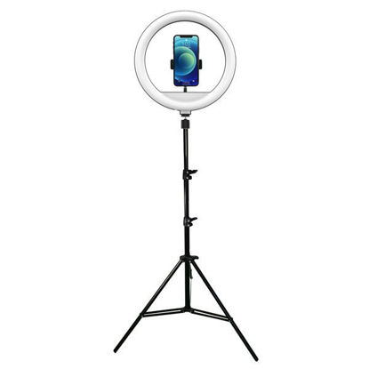 Powerton LIFE RING LIGHT, obročasta luč 13", nastavitev temperature in svetilnosti, držalo za telefon in stojalo