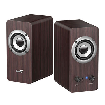 Genius SP-HF400 2.0 10W 3,5mm računalniški zvočniki (31730058404) temen les