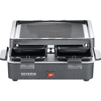 Severin RG 2370 kompaktni mini raclette žar z aluminijastimi ponevmi za 4 osebe