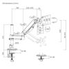 Slika - Gembird MA-DA1P-02 nastavljiva namizna roka za pritrditev monitorja 17"-32"
