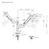 Slika - Gembird MA-DA2P-02 nastavljiva mizna roka za 2 monitorja 17”-32”