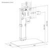 Slika - Gembird MS-D1ST-02 višinsko nastavljivo stojalo za monitor z nagibom, zasukom in rotacijo 17"-32"