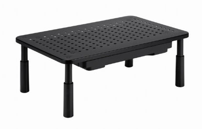 Gembird MS-TABLE-D-01 nastavljivo stojalo za monitor s predalom, 20kg, kovinsko