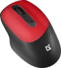 Slika - Defender FEAM MM-296 (52299) tiha brezžična miška, ergonomska črna/rdeča