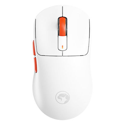 Marvo NIRO 60 (G964W WH) RGB brezžična gaming miška, polnilna prozorna, nastavljivi gumbi Tri-Mode