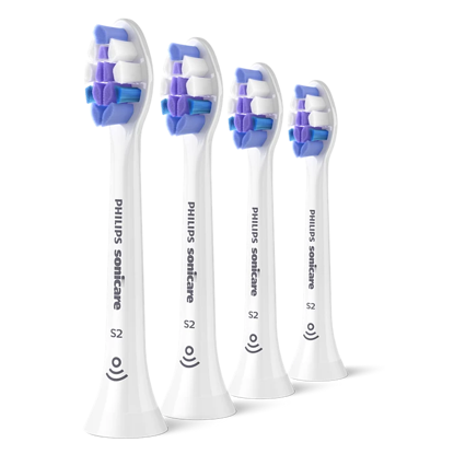 Philips Sonicare S2 Sensitive HX6054/88 nadomestne glave za zobno ščetko, 4 kos, črne