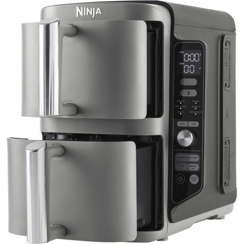 Slika - Ninja Double Stack XL SL400EU Air Fryer cvrtnik na vroč zrak 9,5 L z dvema predaloma siv