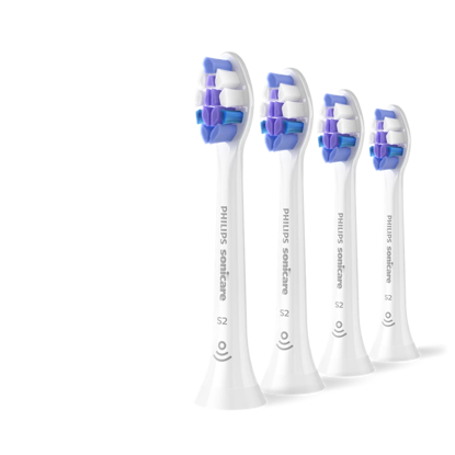 Philips Sonicare S2 Sensitive HX6054/87 nadomestne glave za zobno ščetko, 4 kos, bele