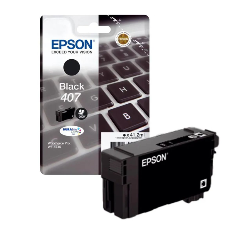 Slika - Epson  407 L BK (C13T07U140) črno, originalno črnilo