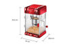 Slika - Unold Retro aparat za pokovko, kino popcorn doma 300 W rdeč, inox posoda 48535