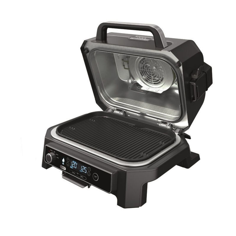 Slika - Ninja Woodfire Pro XL OG850EU električni žar 4-v-1, grill, smoker, air fryer, roast, popoln za vrt in balkon