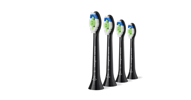 Slika - Philips Sonicare W2 Optimal White HX6064/88 nadomestne glave – 4 kosi – črne