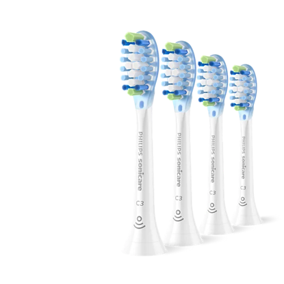 Philips Sonicare C3 Premium Plaque Defence HX9044/87 nadomestne glave – 4 kosi – bele
