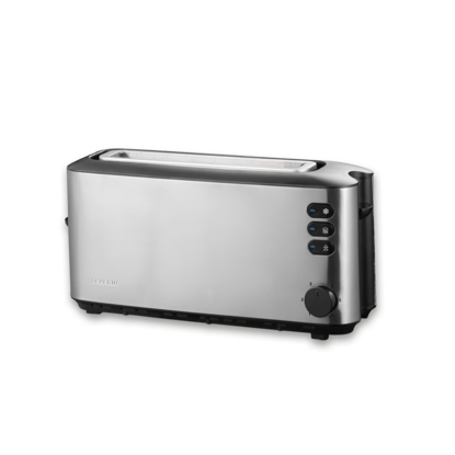Severin AT2515 toaster z dolgim režo (long slot), 1000 W, inox/črn