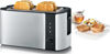Slika - Severin AT2590 toaster z dolgima režama (4 rezine), 1400 W, inox/črn