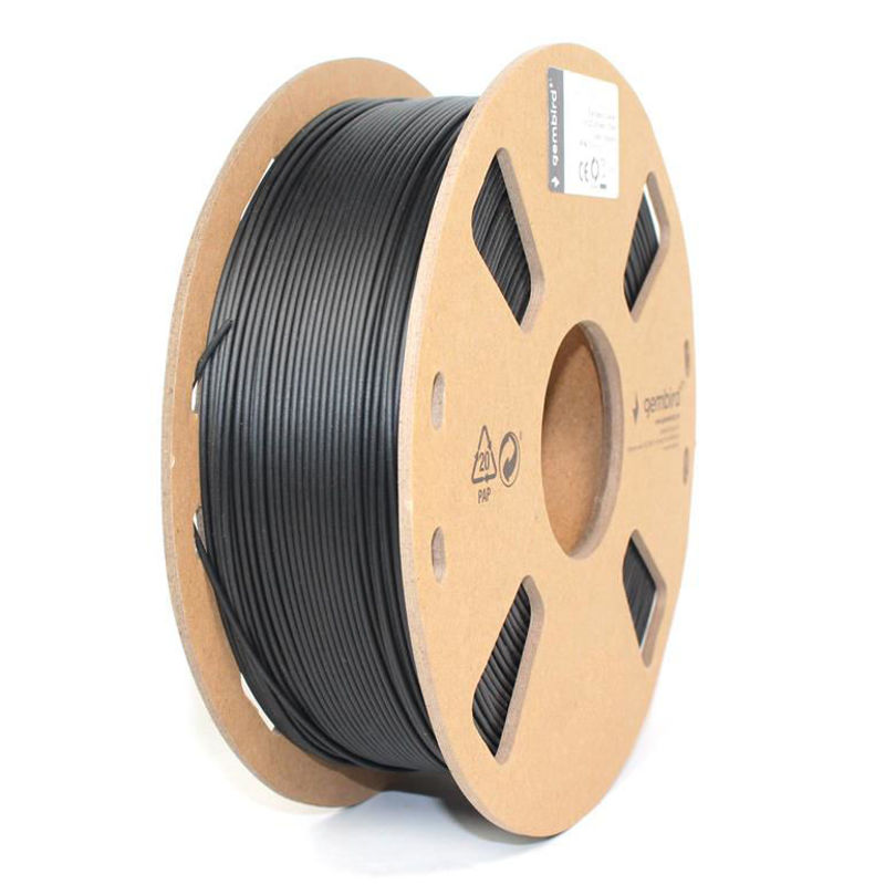 Slika - Gembird PLA 3D filament črn, 1,75 mm, 1 kg (3DP-PLA1.75-01-BK)