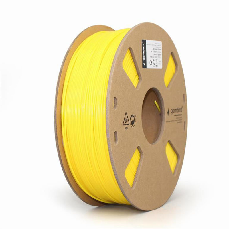 Slika - Gembird ABS 3D filament rumen, 1,75 mm, 1 kg (3DP-ABS1.75-01-Y)