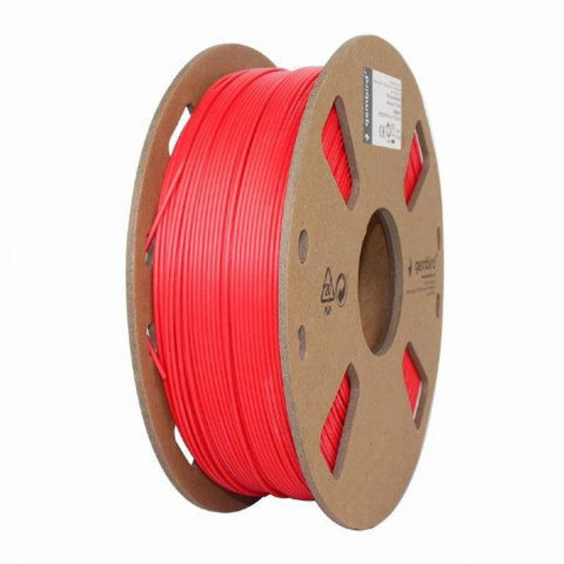 Slika - Gembird PLA 3D filament ognjeno rdeč, 1,75 mm, 1 kg (3DP-PLA1.75-01-FR)