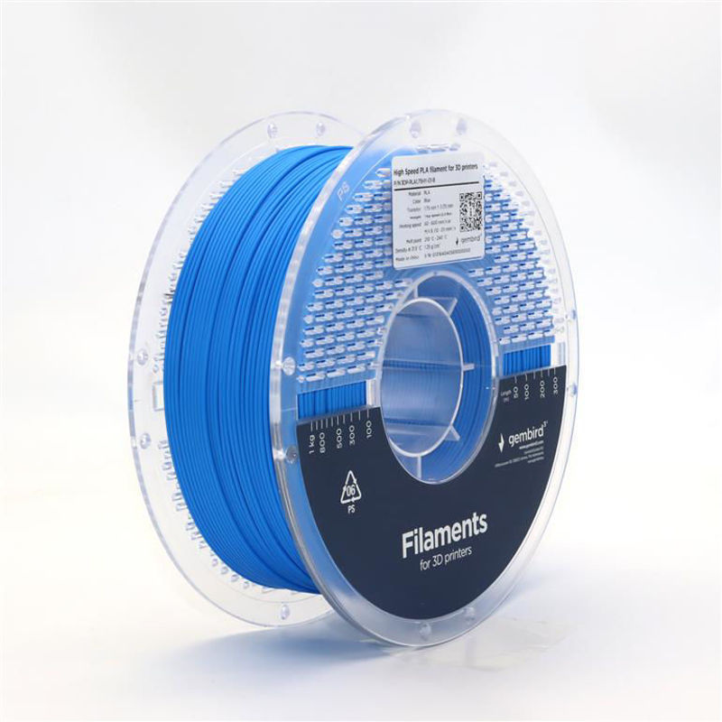 Slika - Gembird High Speed PLA 3D filament moder, 1,75 mm, 1 kg (3DP-PLA1.75HY-01-B)