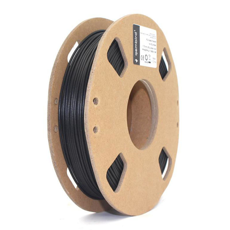 Slika - Gembird GEMMA PLA 3D filament črn, 1,75 mm, 200 g (3DP-PLA1.75GE-01-BK)