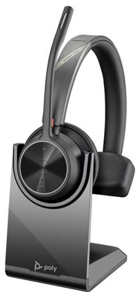 Poly Voyager 4310 UC USB-C CS brezžični poslovni headset z mikrofonom NC, Bluetooth, črn 77Y96AA s polnilno postajo
