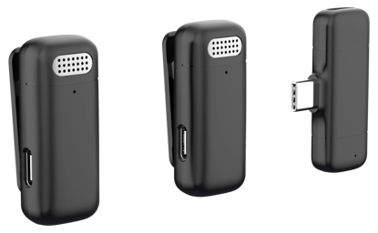 Defender Talky-139 (64139) 2 brezžična lavalier mikrofona USB-C, dual wireless set, črn