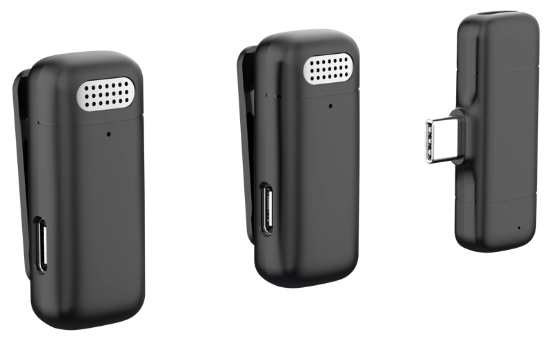 Slika - Defender Talky-139 (64139) 2 brezžična lavalier mikrofona USB-C, dual wireless set, črn