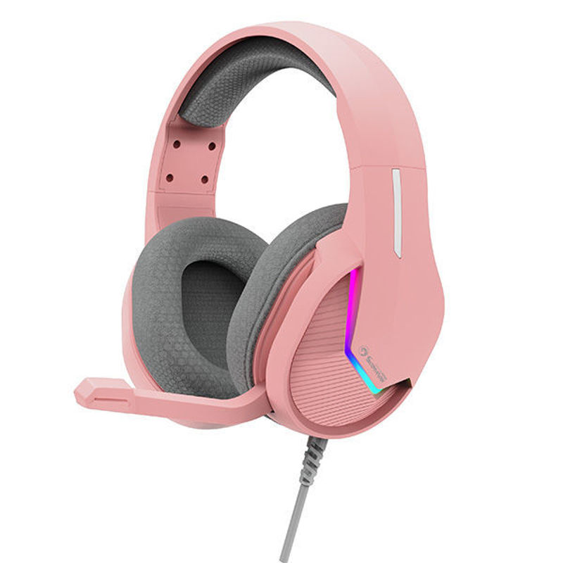 Slika - Marvo H8618 PK TACTIC 40 RGB gaming headset z mikrofonom, USB, roza