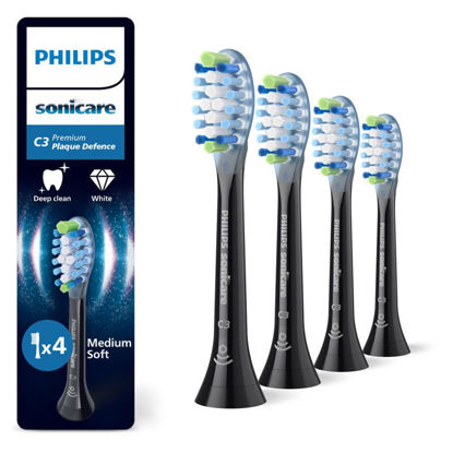 Philips Sonicare C3 Premium Plaque Defense HX9044/88 nastavki za sonično zobno ščetko, črni, 4/1