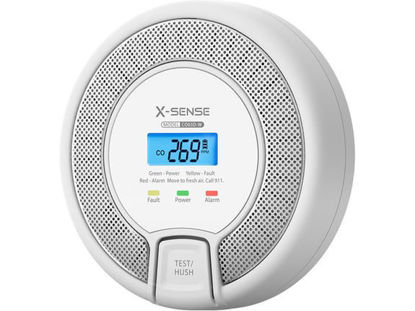 X-Sense CO03D-W detektor ogljikovega monoksida ZASXS00145WEU, bel