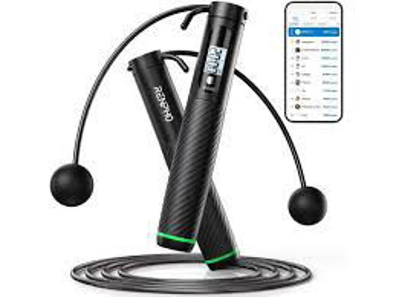 Slika - Renpho Smart Jump Rope 2in1 R-Q008 pametna kolebnica, črna