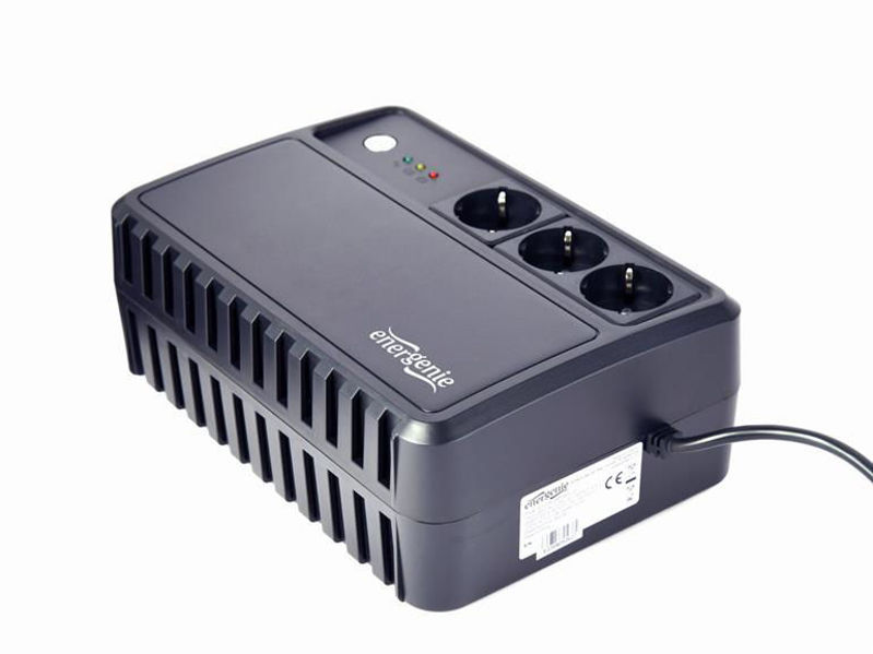 Slika - Gembird EG-UPS-3SDT600-01 UPS brezprekinitveno napajanje 3xSchuko, 600VA, 360W