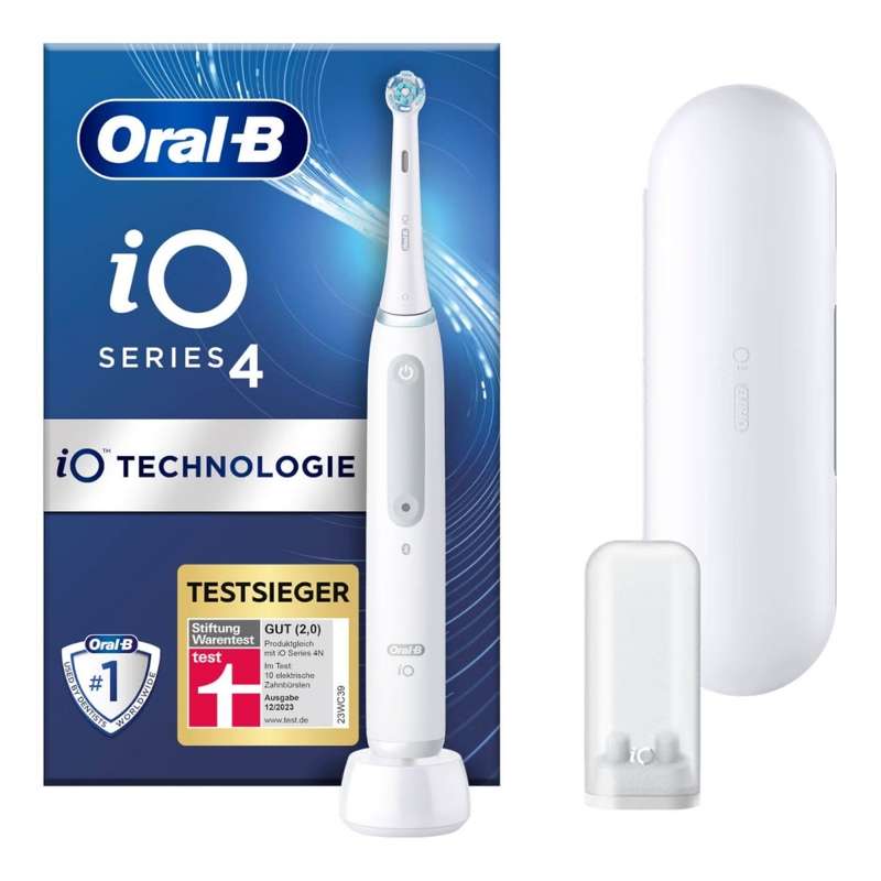 Slika - Oral-B iO Series 4 bela električna zobna ščetka s etuijem 414988 Rotacijska/vibra