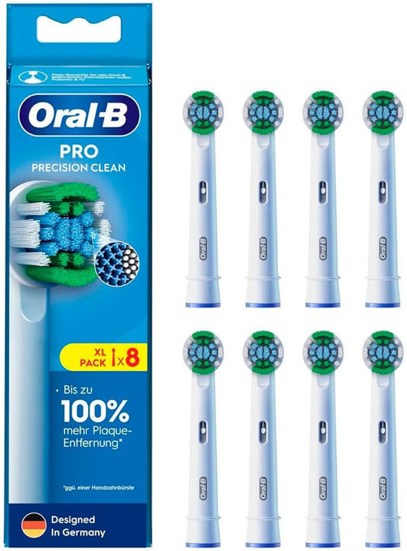 Slika - Oral-B Precision Clean nastavki za električno zobno ščetko 8 kos 861073 bele