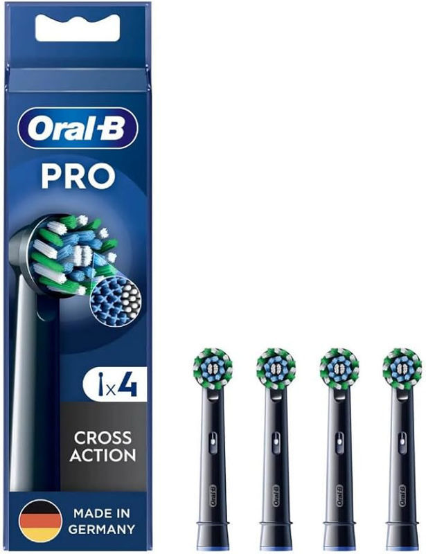 Slika - Oral-B Pro Cross Action za električno zobno ščetko, 4 kosi črne, glave