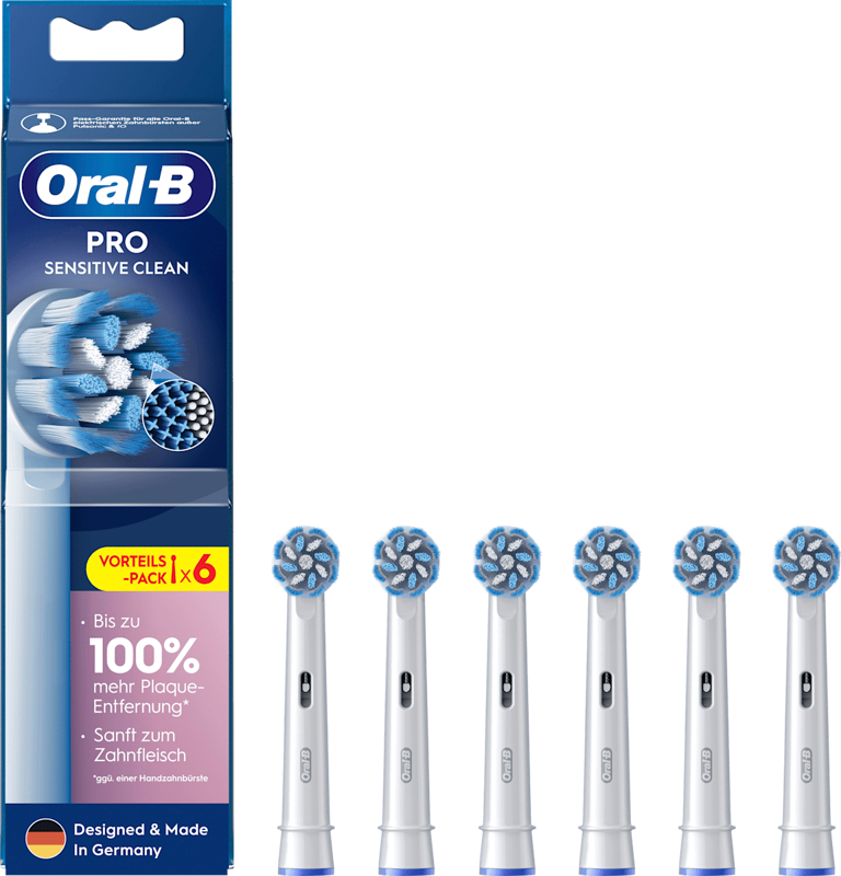 Slika - Oral-B Pro Sensitive Clean, komplet 6 kosov nastavki za zobno ščetko 86071