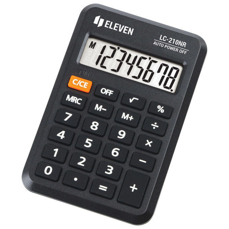 Slika - Eleven žepni kalkulator LC-210NR (LC210NR), 8-mestni zaslon, črn