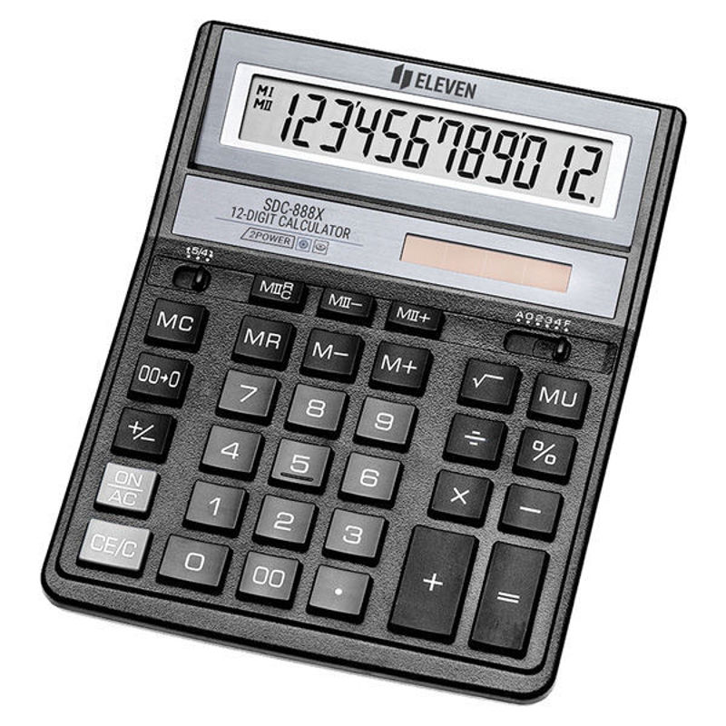 Slika - Eleven namizni kalkulator SDC-888XBK (SDC888XBK), 12-mestni zaslon, črn